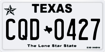 TX license plate CQD0427