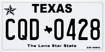 TX license plate CQD0428