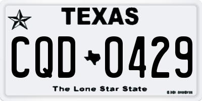 TX license plate CQD0429