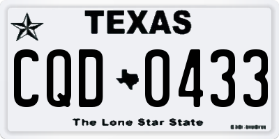 TX license plate CQD0433