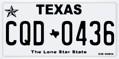 TX license plate CQD0436