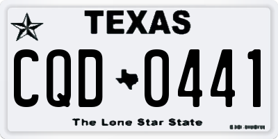 TX license plate CQD0441