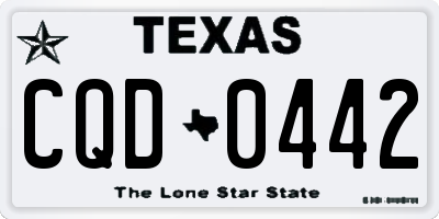 TX license plate CQD0442
