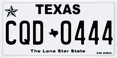 TX license plate CQD0444