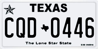 TX license plate CQD0446