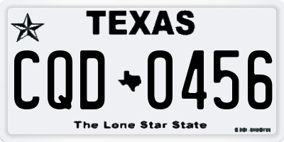TX license plate CQD0456