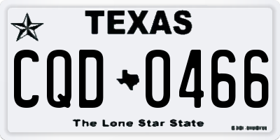 TX license plate CQD0466