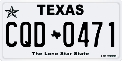 TX license plate CQD0471