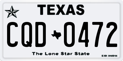 TX license plate CQD0472