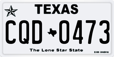 TX license plate CQD0473