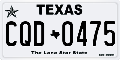 TX license plate CQD0475