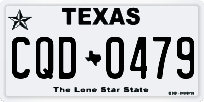 TX license plate CQD0479