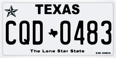 TX license plate CQD0483