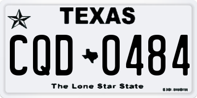 TX license plate CQD0484