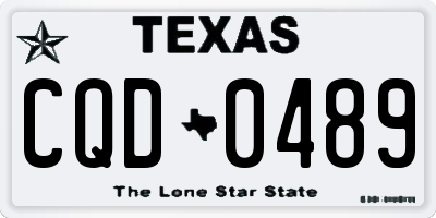 TX license plate CQD0489
