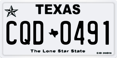 TX license plate CQD0491
