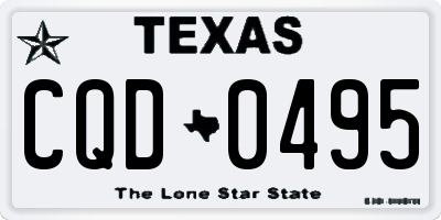 TX license plate CQD0495