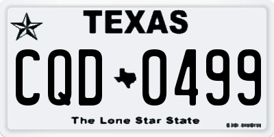 TX license plate CQD0499