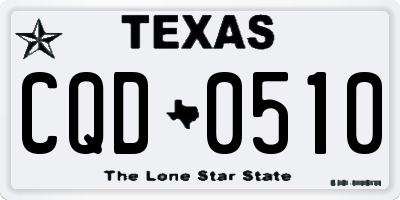TX license plate CQD0510