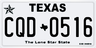 TX license plate CQD0516