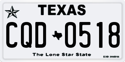 TX license plate CQD0518