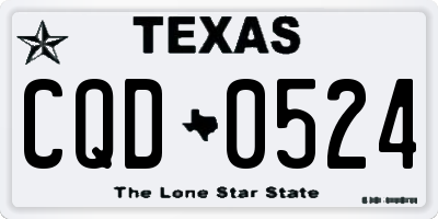 TX license plate CQD0524