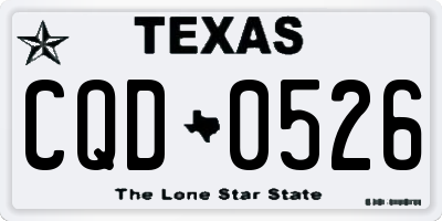 TX license plate CQD0526