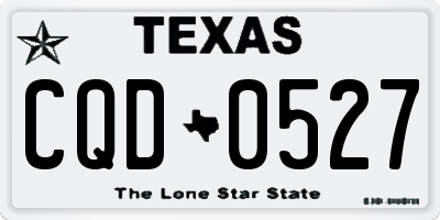 TX license plate CQD0527