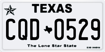 TX license plate CQD0529