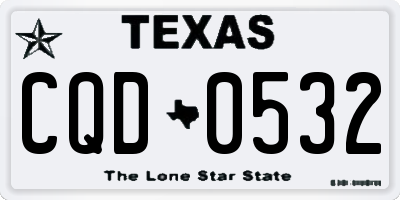 TX license plate CQD0532