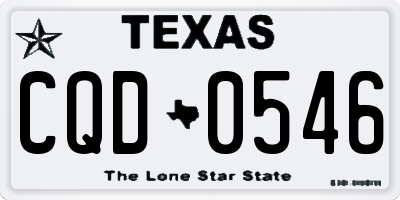 TX license plate CQD0546