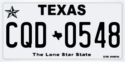 TX license plate CQD0548