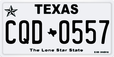 TX license plate CQD0557