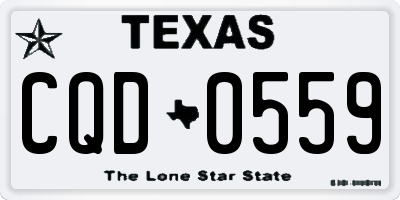 TX license plate CQD0559