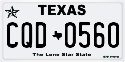 TX license plate CQD0560