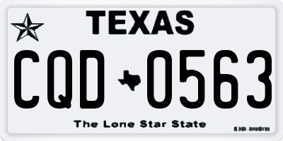 TX license plate CQD0563