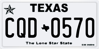 TX license plate CQD0570