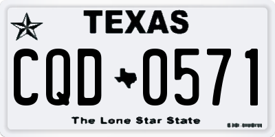 TX license plate CQD0571