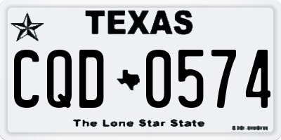 TX license plate CQD0574