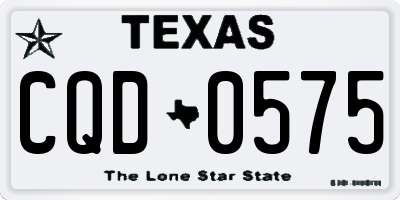 TX license plate CQD0575