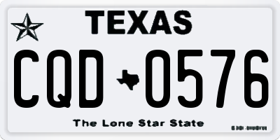 TX license plate CQD0576