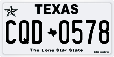 TX license plate CQD0578