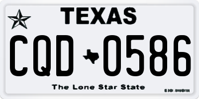 TX license plate CQD0586