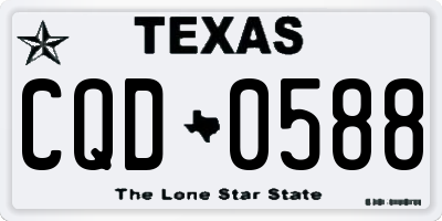 TX license plate CQD0588