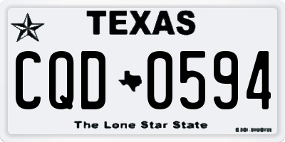 TX license plate CQD0594
