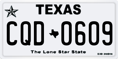 TX license plate CQD0609