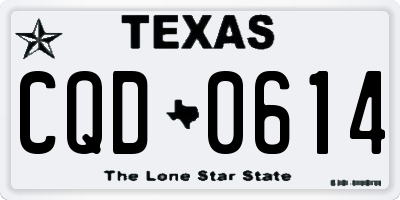 TX license plate CQD0614