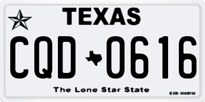 TX license plate CQD0616