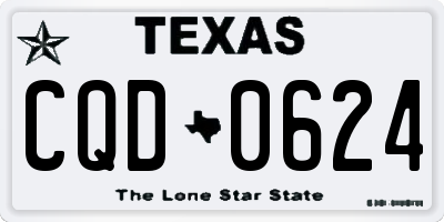 TX license plate CQD0624