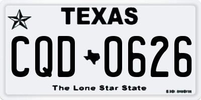 TX license plate CQD0626